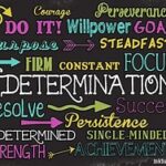 Being determined to succeed.